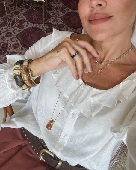 Camisa Linen Boho Off White