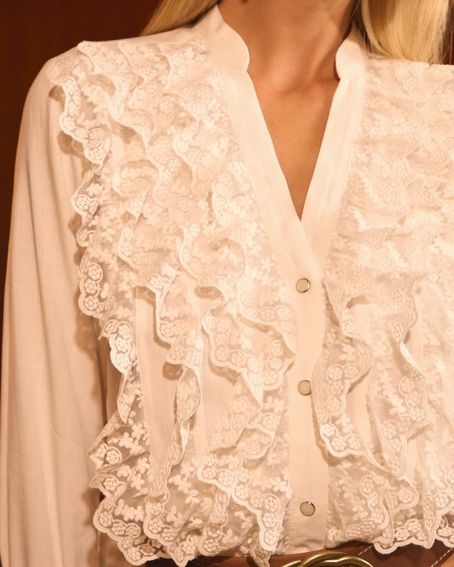 Camisa Guippir Off White