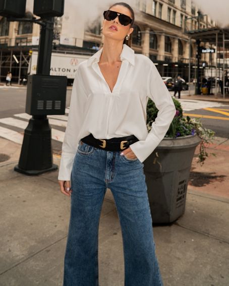 Camisa Long Tranças Off White