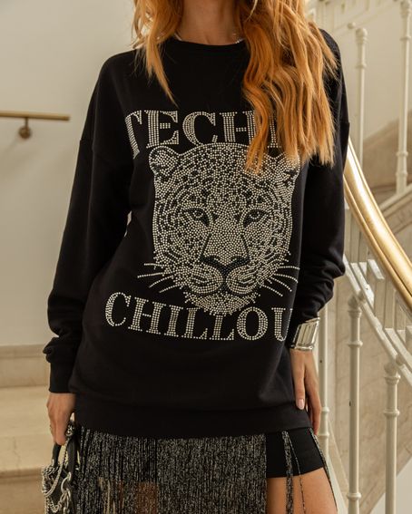 Moletom Tiger Cristais Preto