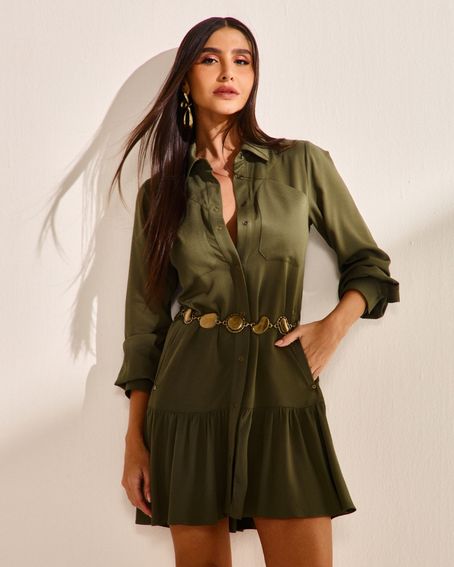 Chemise Curto Verde Militar