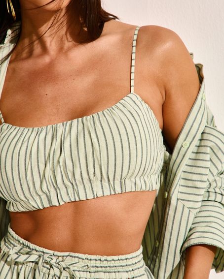 Top Confort Stripe Listrado Verde