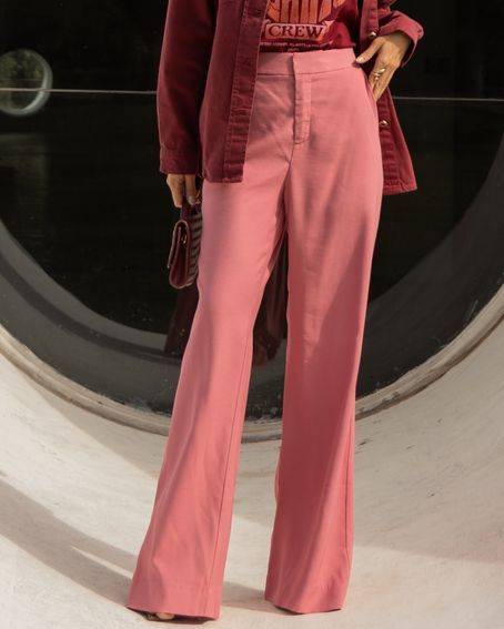 Calça Alfaiataria Basic Rosê Vintage