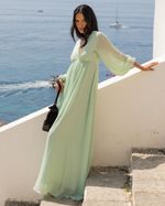 Vestido-Longo-Mangas-Bufantes