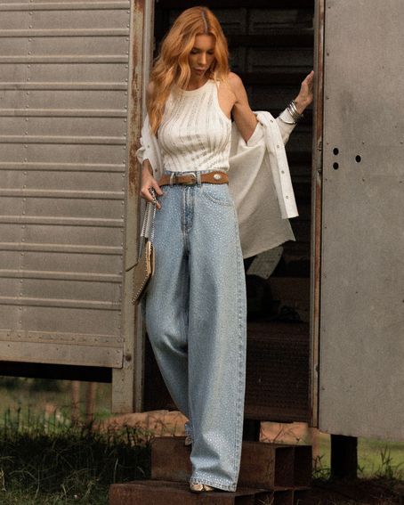 Calça Wide Leg Hotfix Jeans