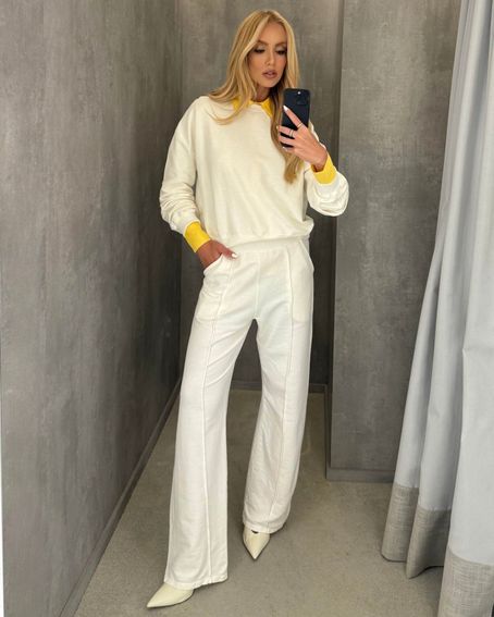 Calça Moletom Nervura Off White