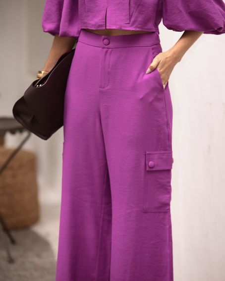 Calça Bolso Magenta