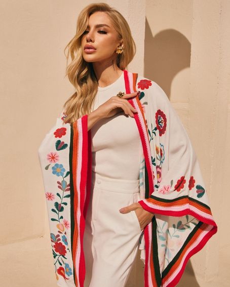 Kimono Flower Belize Off White