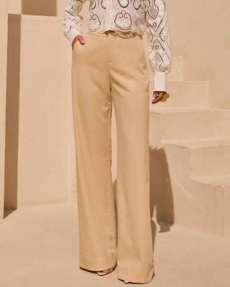Calça Alfaiataria Confort Bege Sand