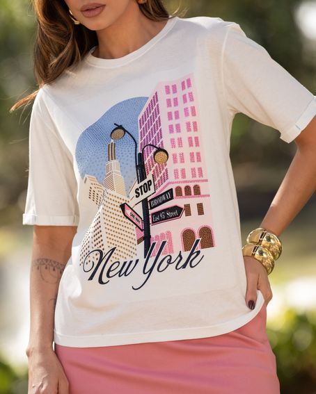 T-Shirt New York Off White