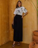 T-Shirt-Flower-Black