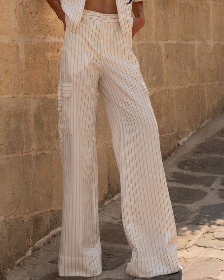 Calça Alfaiataria Stripes Off White