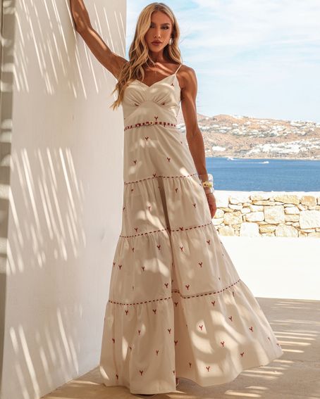 Vestido Lobster Print Areia