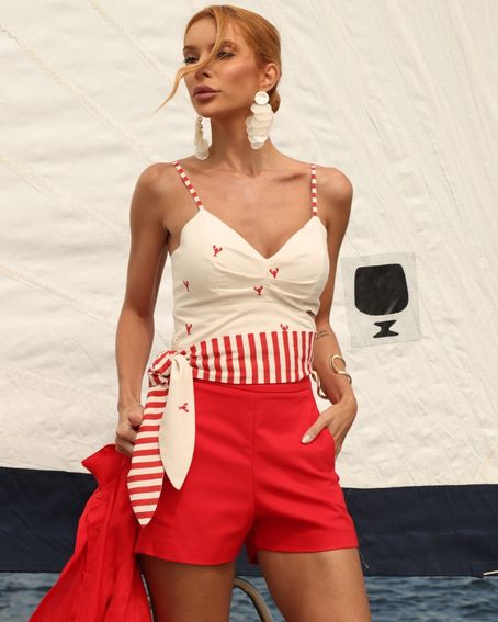 Short Alfaiataria Gi Vermelho