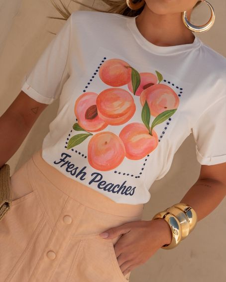 T-Shirt Fresh Peaches Off White