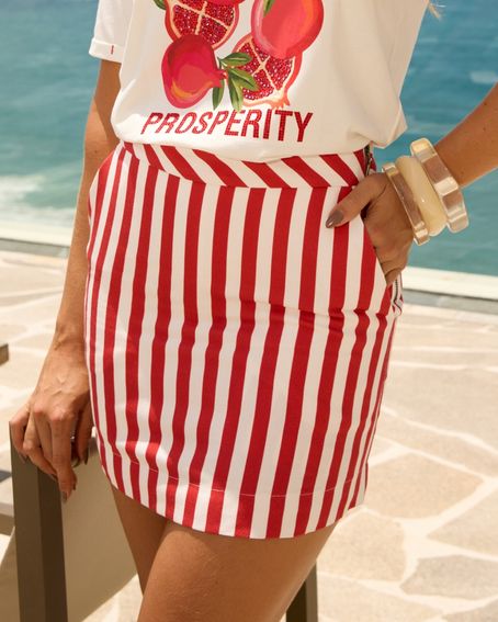 Short-Saia Red Stripes