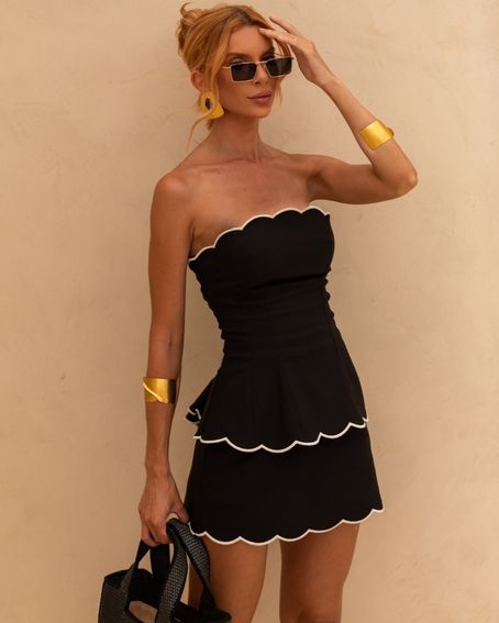 Top Tomara Que Caia Bicos Preto