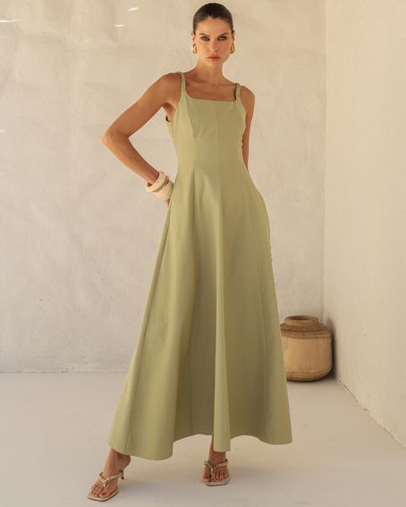 Vestido Algodão Fresh Verde Pistache