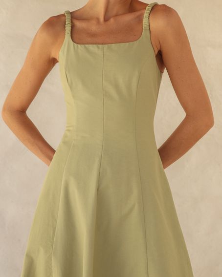 Vestido Algodão Fresh Verde Pistache