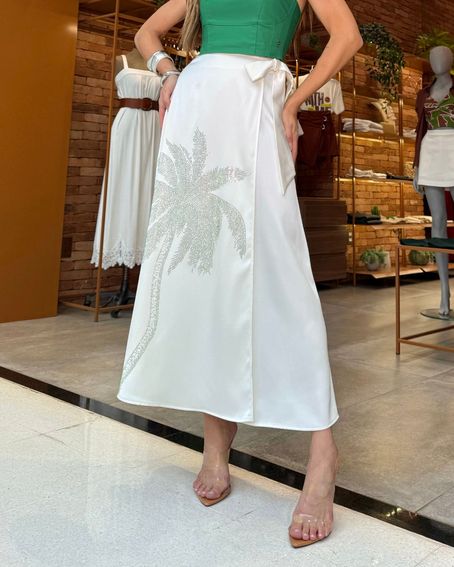 Saia Coqueiro Cristais Off White