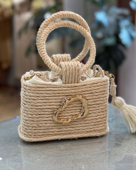 Bolsa Palha Maxi Tassel