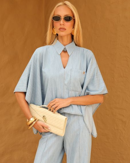 Camisa Poncho Jeans