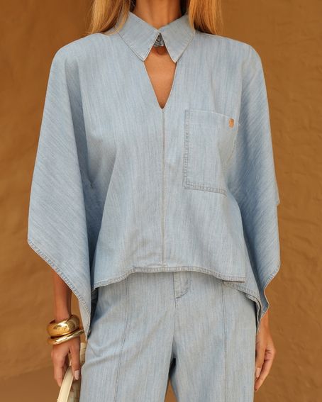 Camisa Poncho Jeans
